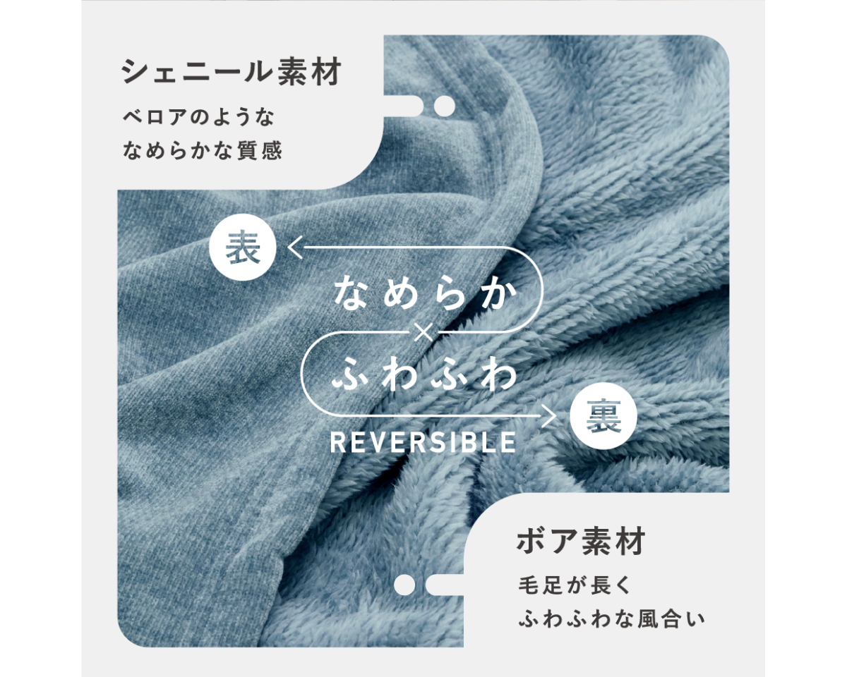 シェニールブランケット 大判ひざ掛け