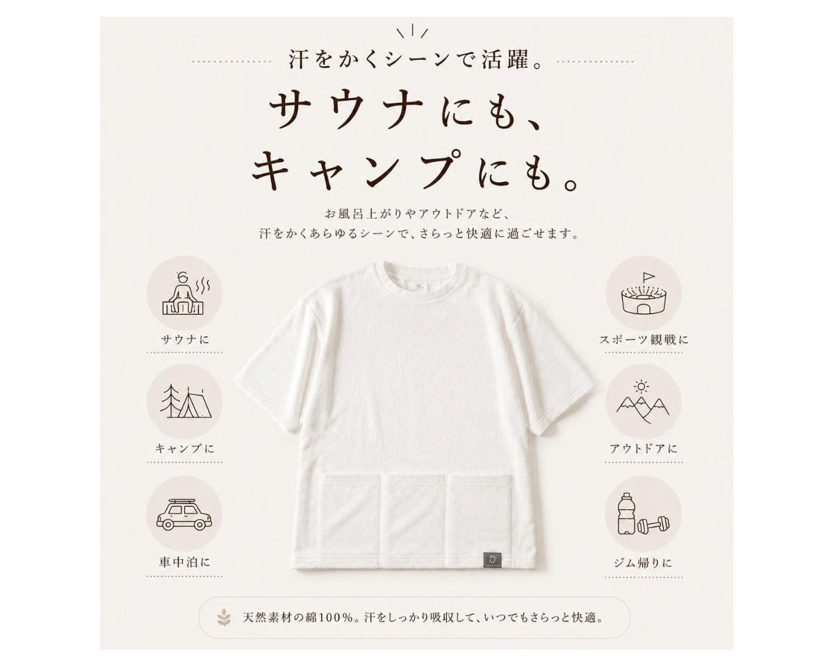 トコトンオリジナル ガーゼ&パイルTシャツ